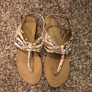 Dressy floral sandals